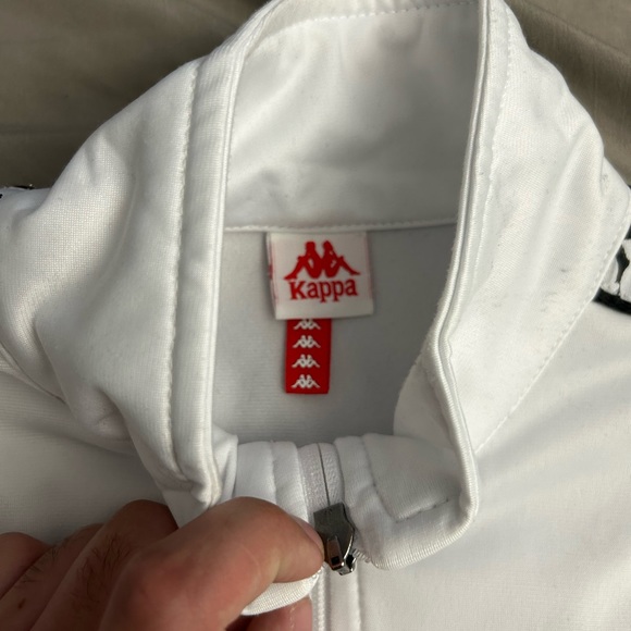 Kappa Jacket White & Red VINTAGE MEDIUM - Picture 5 of 7